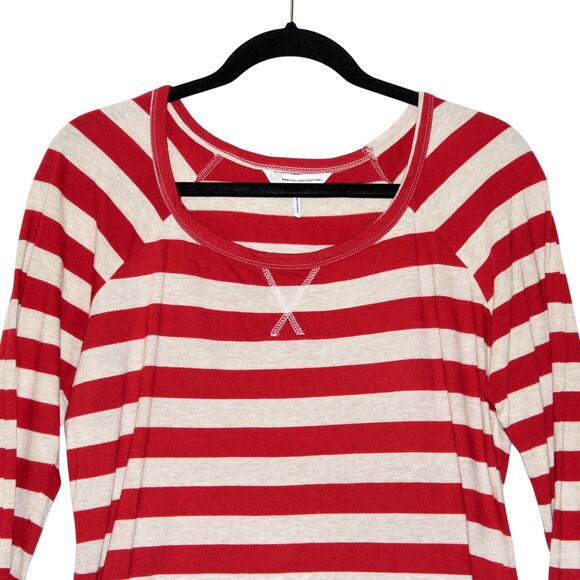 French Connection Red Striped Top Size Large - Picture 2 of 3